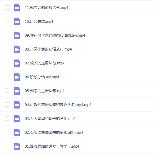 零基础语法(寒假版)